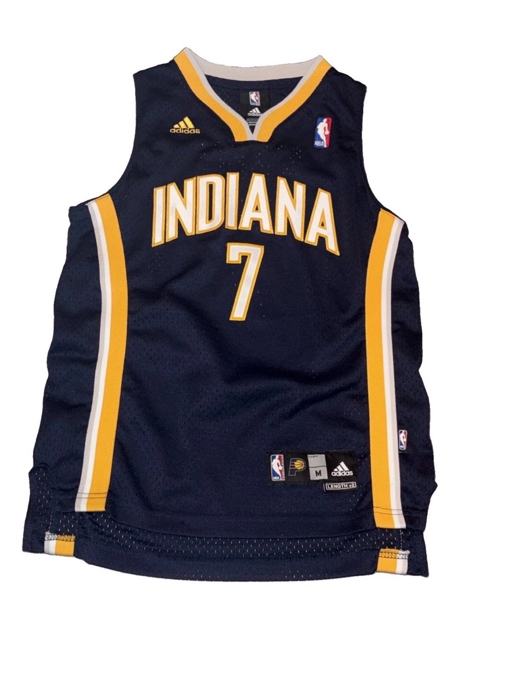 Adidas Indiana Pacers NBA Basketball Jersey #7 Jermaine O’Neal Kids Medium 10-12